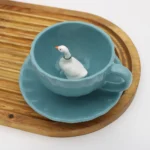 ماگ سوپرایزی غاز به همراه زیر ماگ